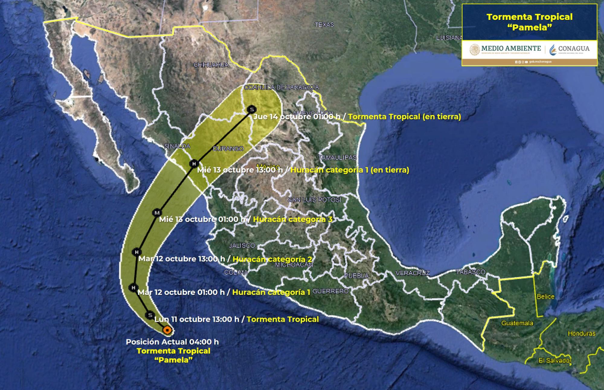 $!Se registran lluvias en el sur de Sinaloa a causa de la tormenta Pamela
