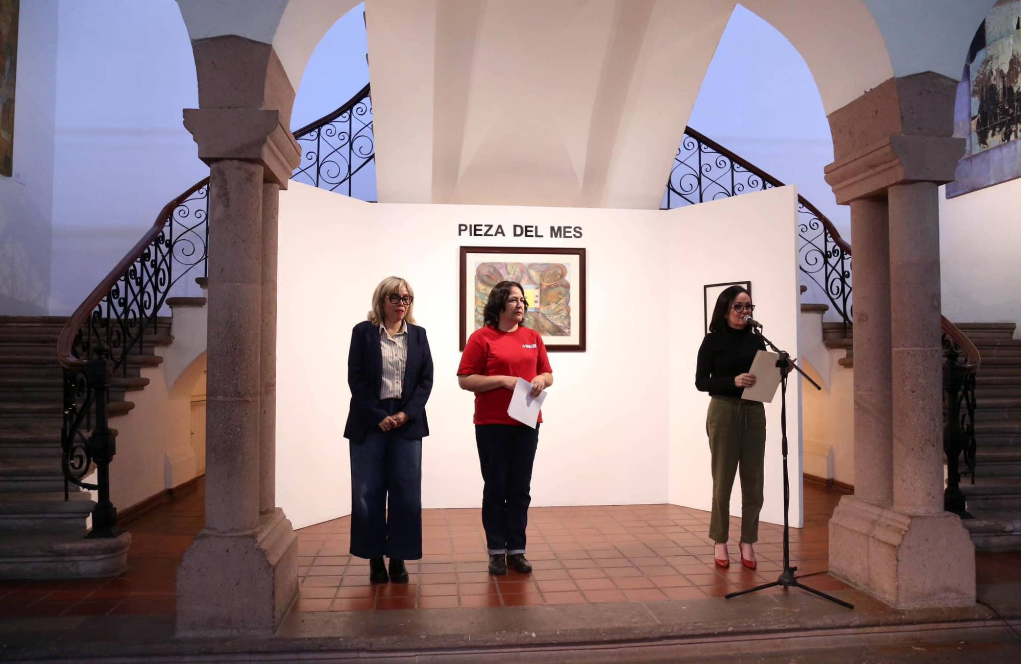 $!Olivia Ramírez e Inna Álvarez, durante la inauguración.