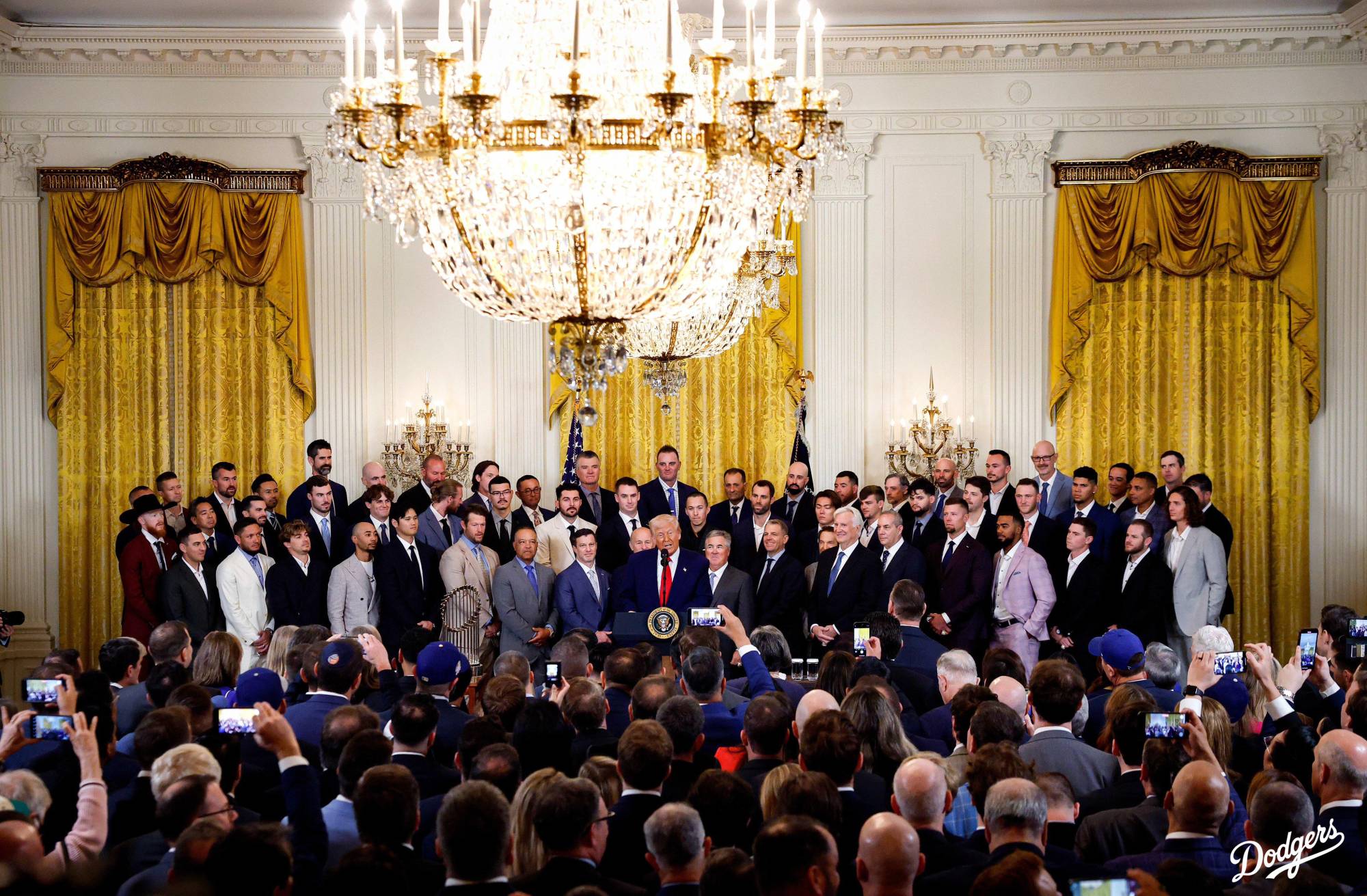 $!Dodgers celebran título de la Serie Mundial con visita a la Casa Blanca