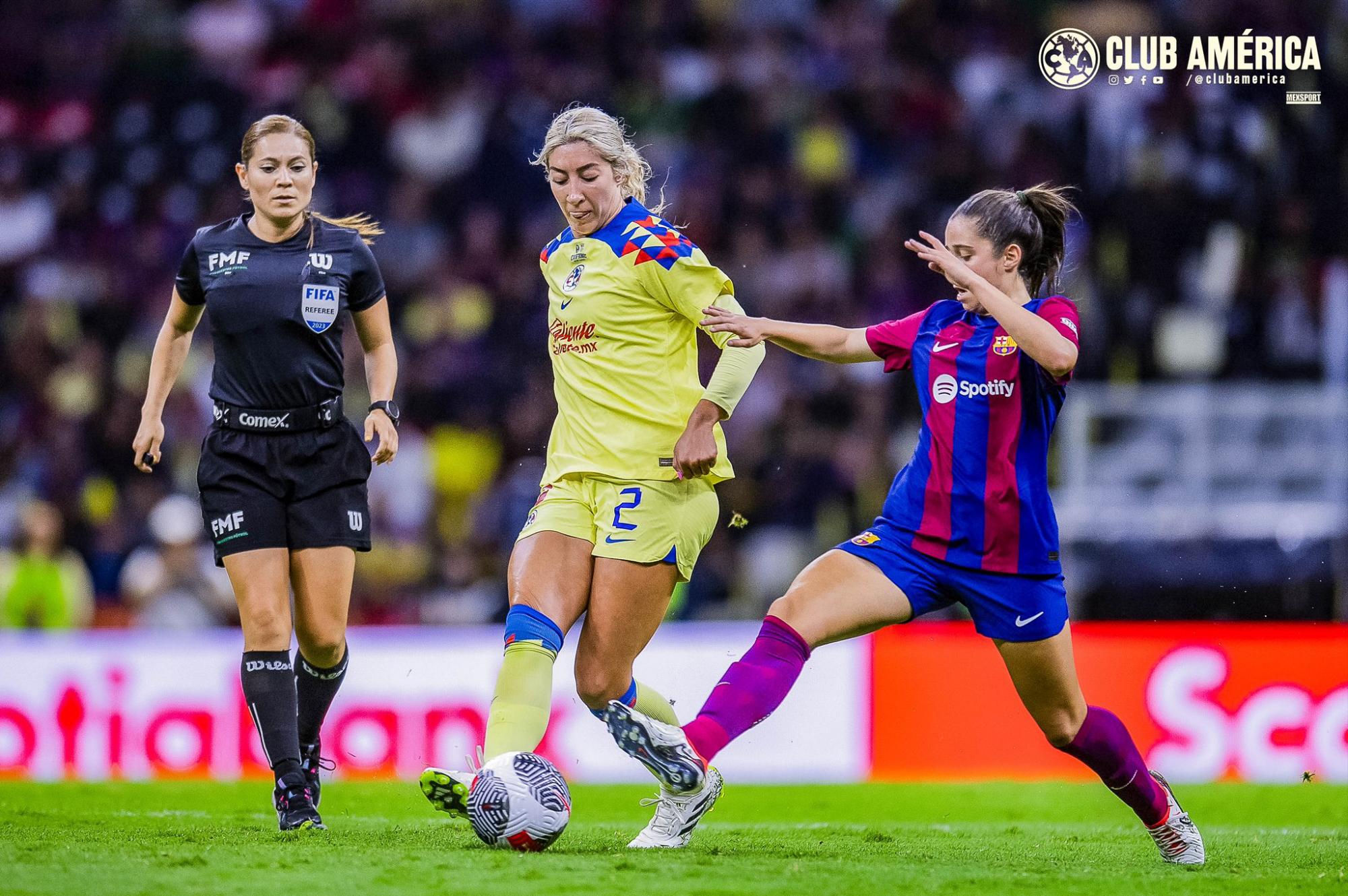 $!Barcelona Femenil se impuso al América en el Estadio Azteca