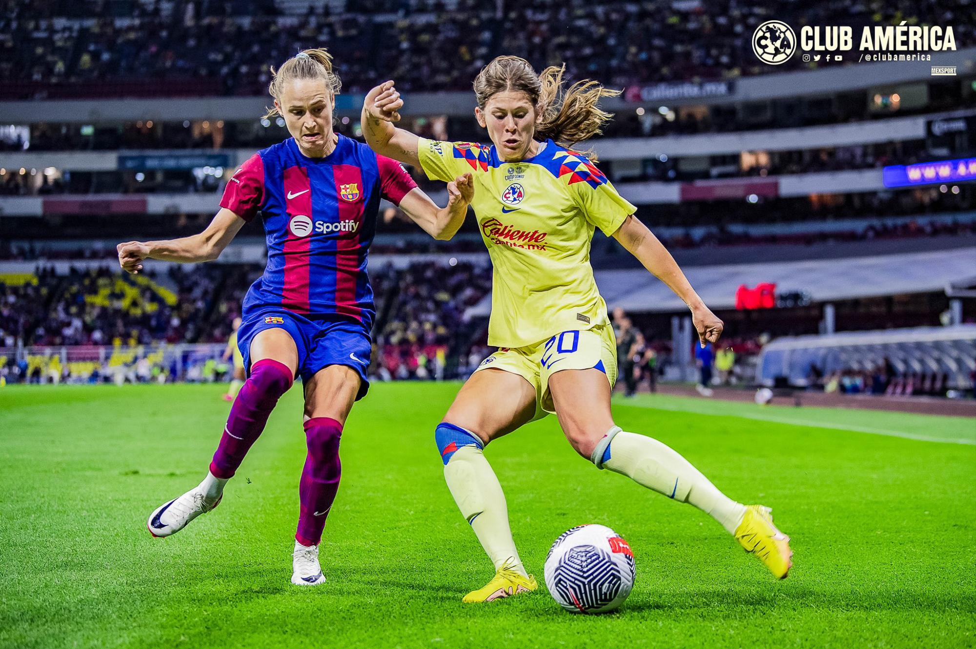 $!Barcelona Femenil se impuso al América en el Estadio Azteca