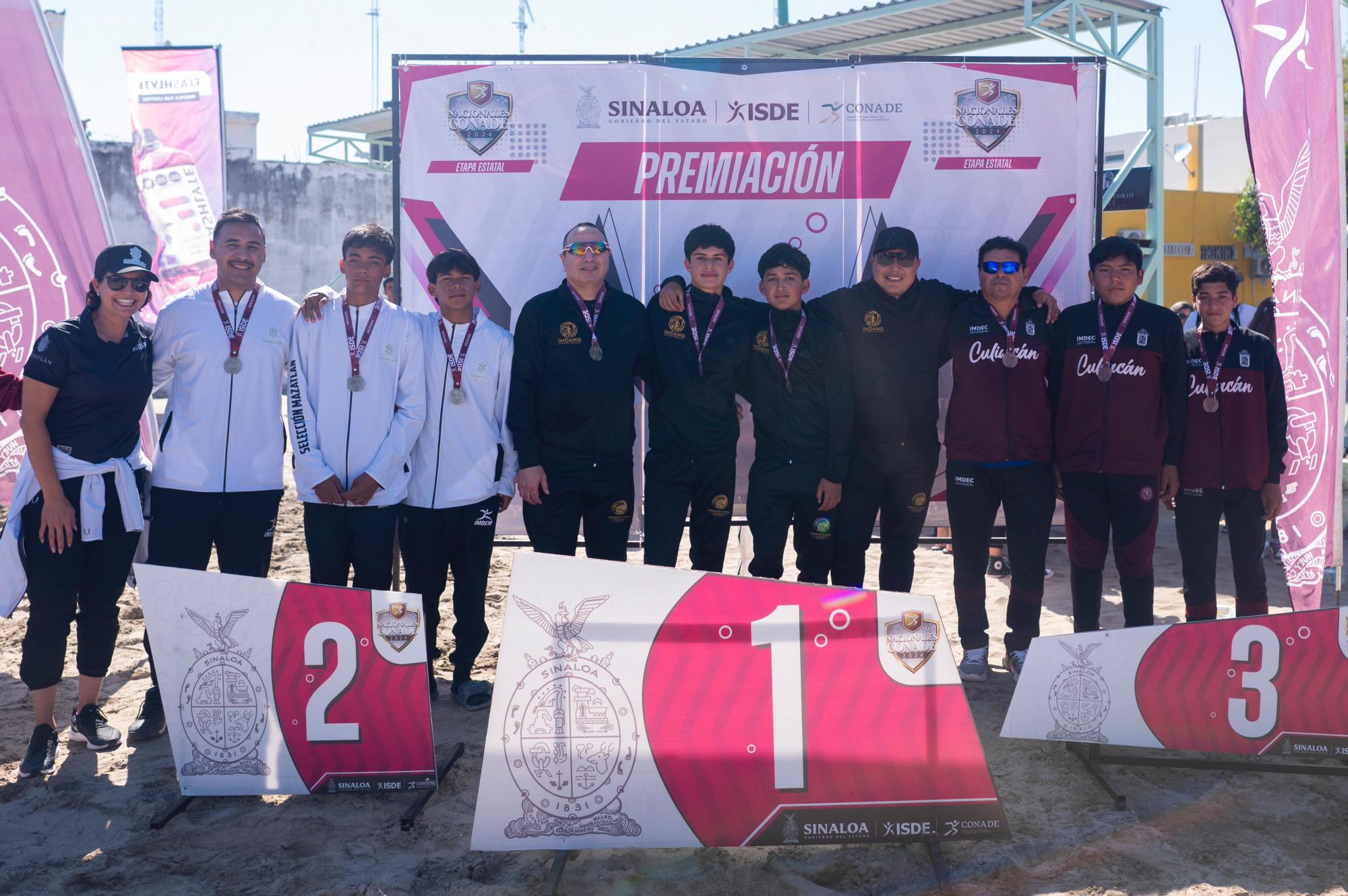 $!Guasave, el ‘rey’ del voleibol de playa en estatal de Juegos Conade