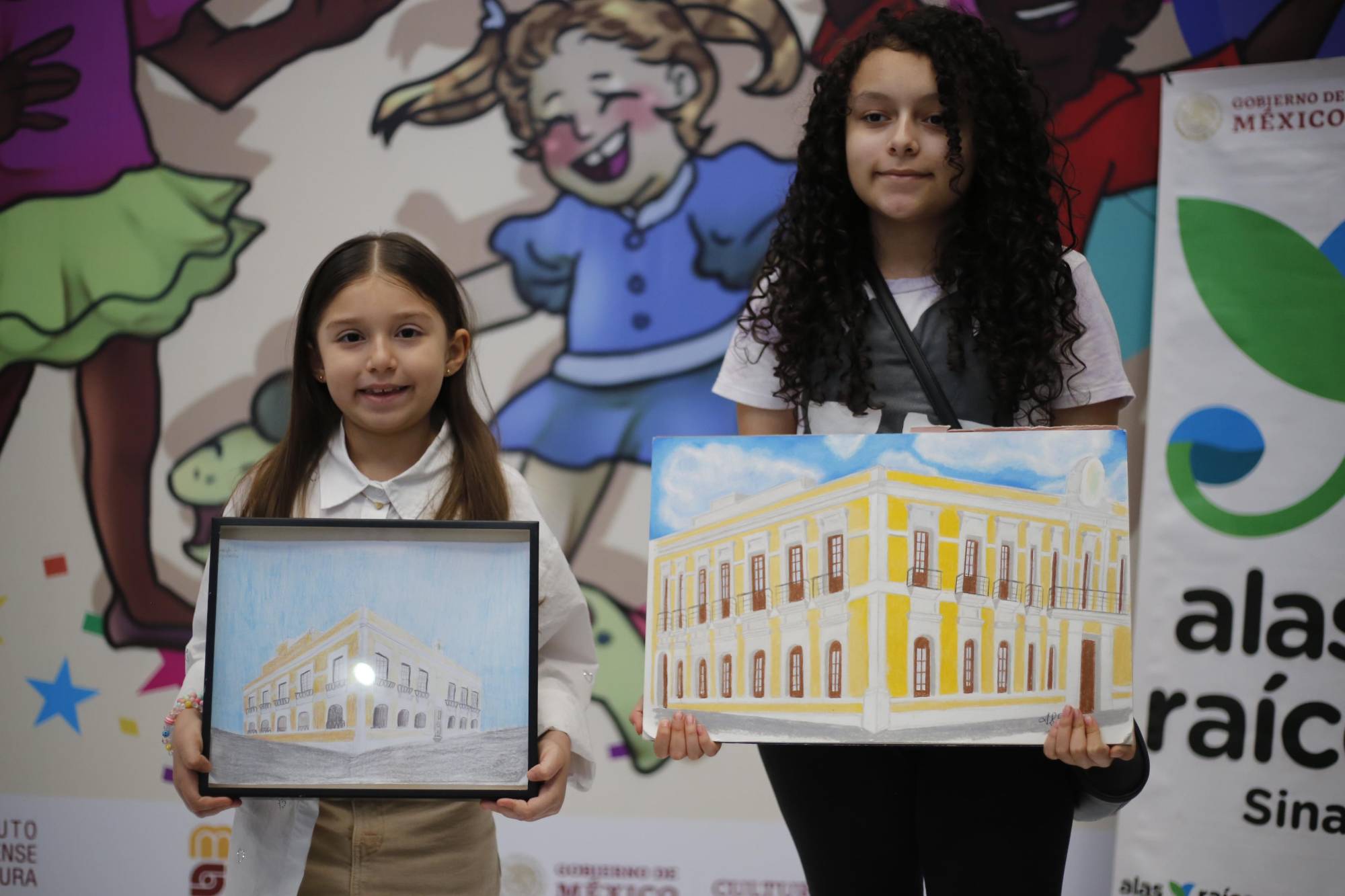 $!Sarah Sepúlveda y María Alejandra Beltrán ganadoras del concurso Dibujando al Masin.