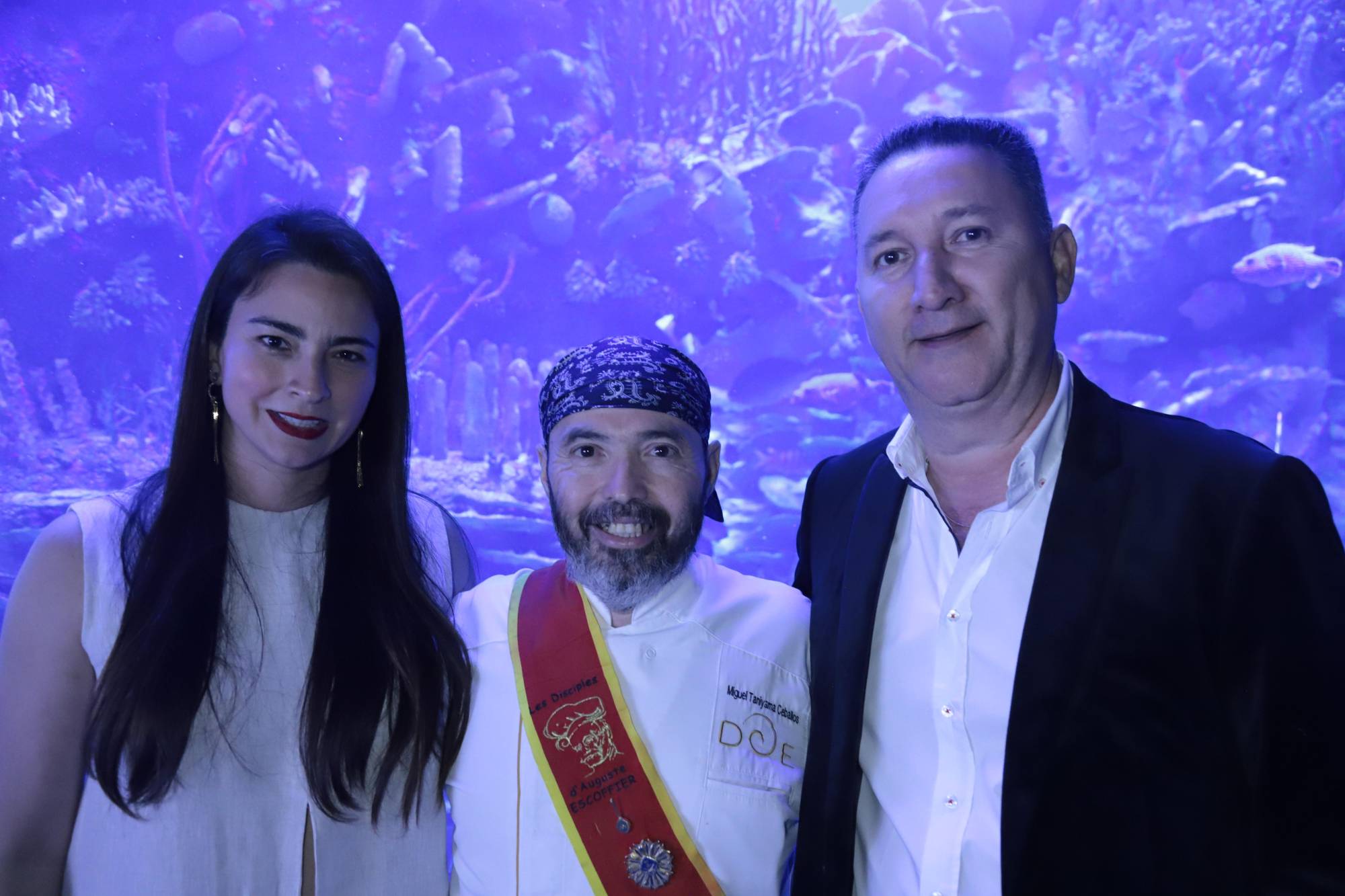 $!Débora Meléndez, el chef Miguel Taniyama y Héctor Bastidas.