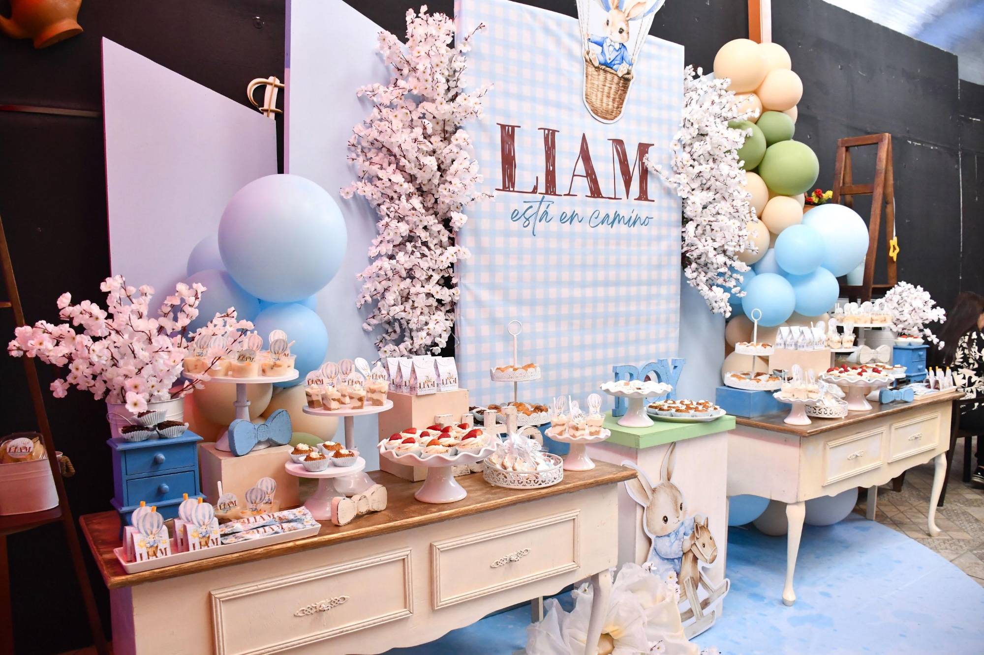 $!Una bella decoración se apreció en el baby shower en honor a Itzel Martínez de Lizárraga.