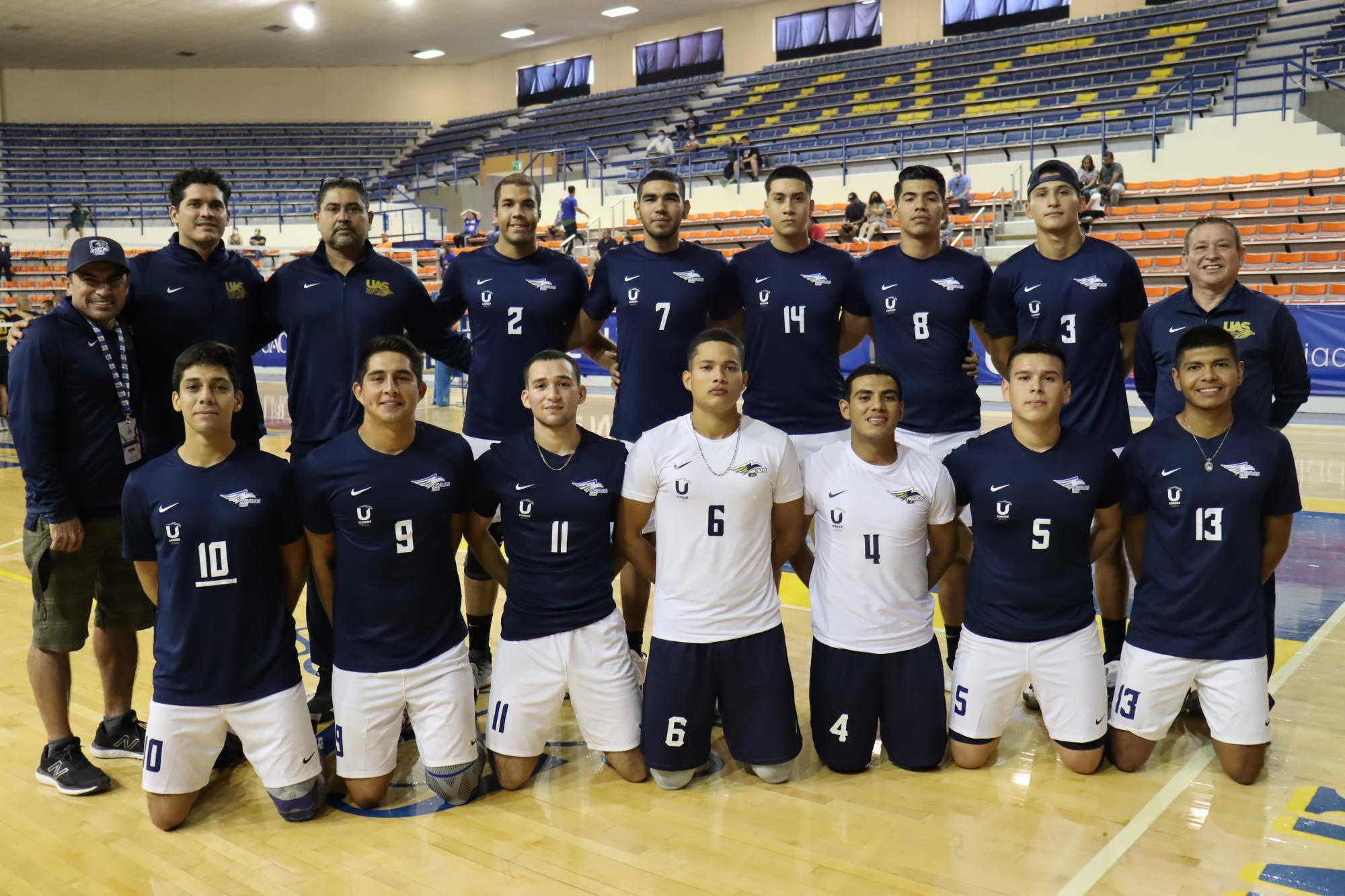 $!Águilas UAS ligan triunfos en el voleibol de sala varonil de la Universiada Nacional