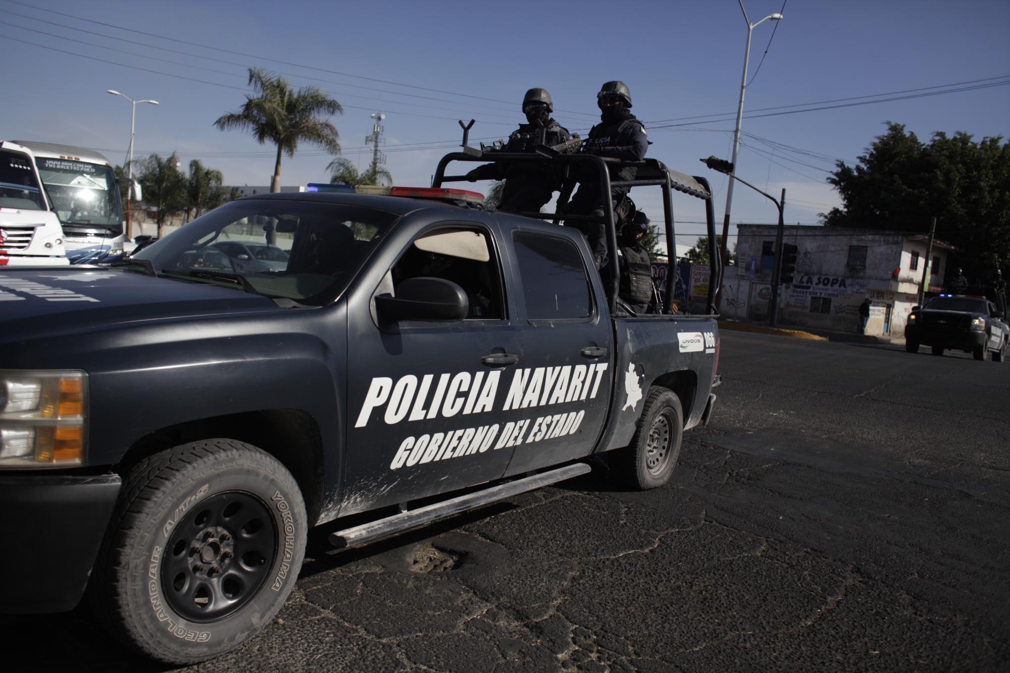 $!La Policía de Nayarit patrulla las calles durante una de las épocas más violentas del estado.