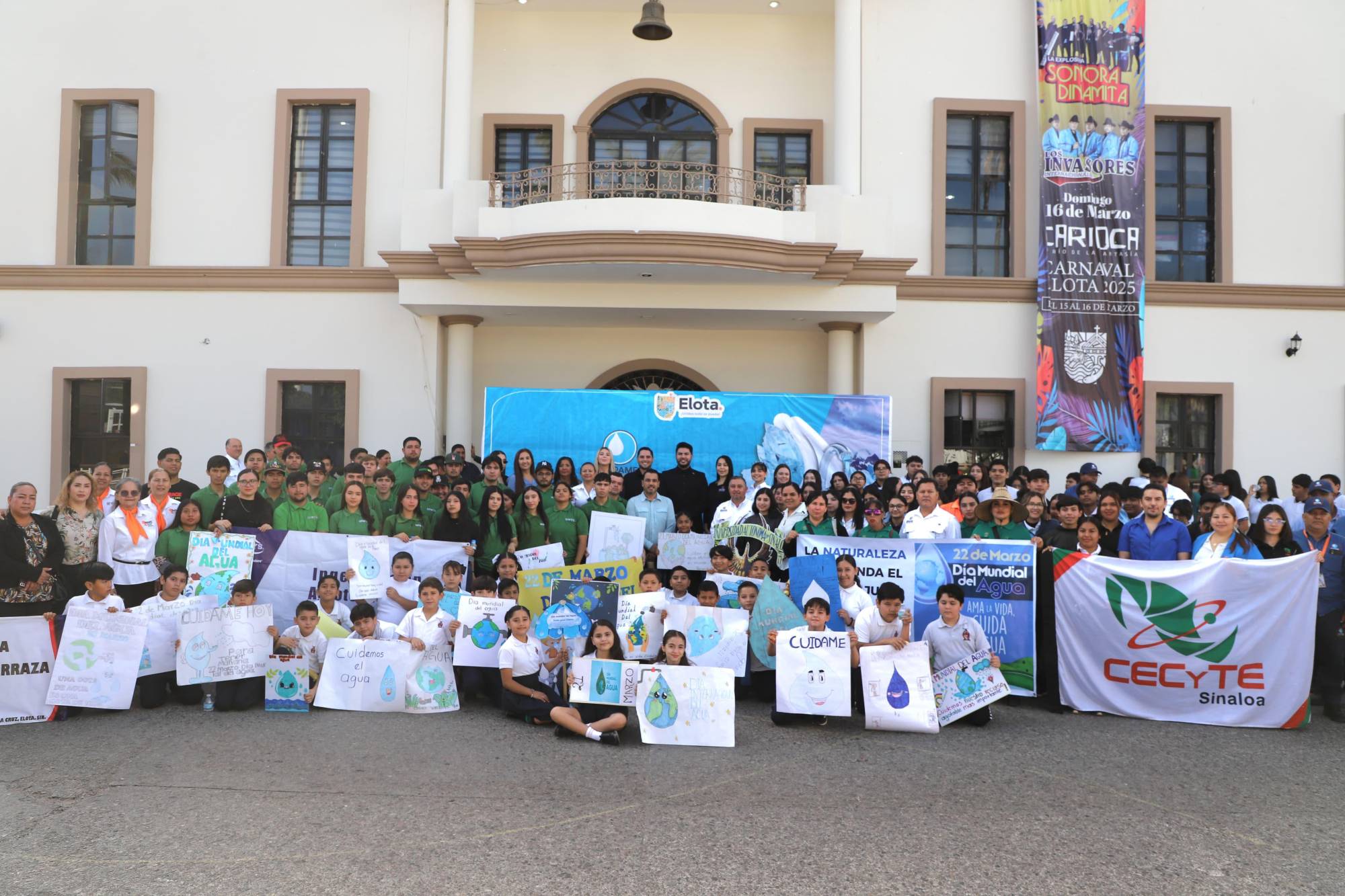 $!Realizan marcha para conmemorar el Día Mundial del Agua en Elota