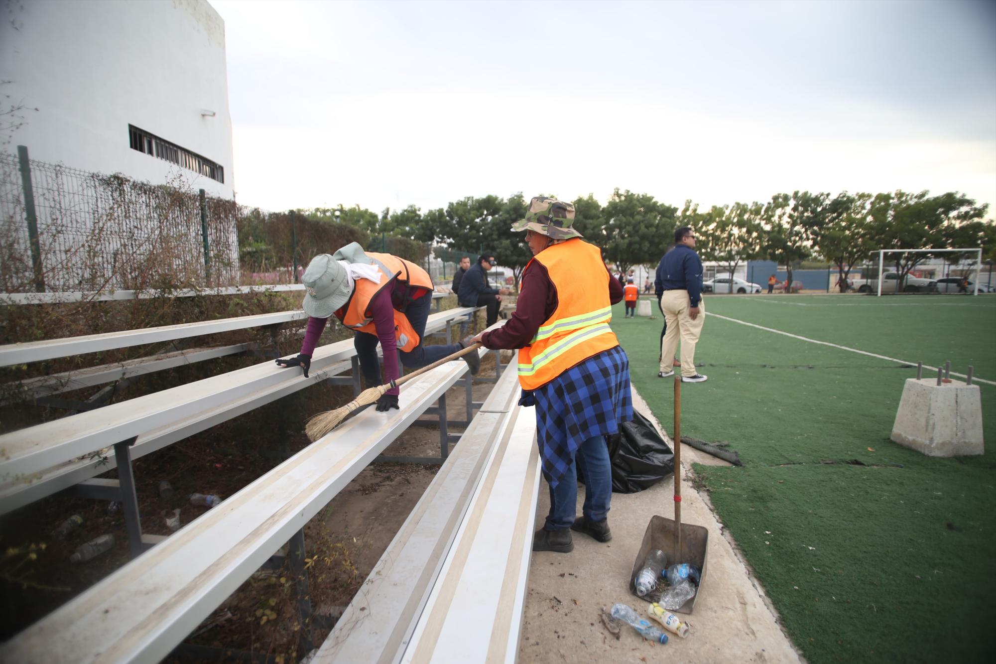 $!Echan a andar trabajos de rehabilitación en Unidad Deportiva ‘La Riviera’