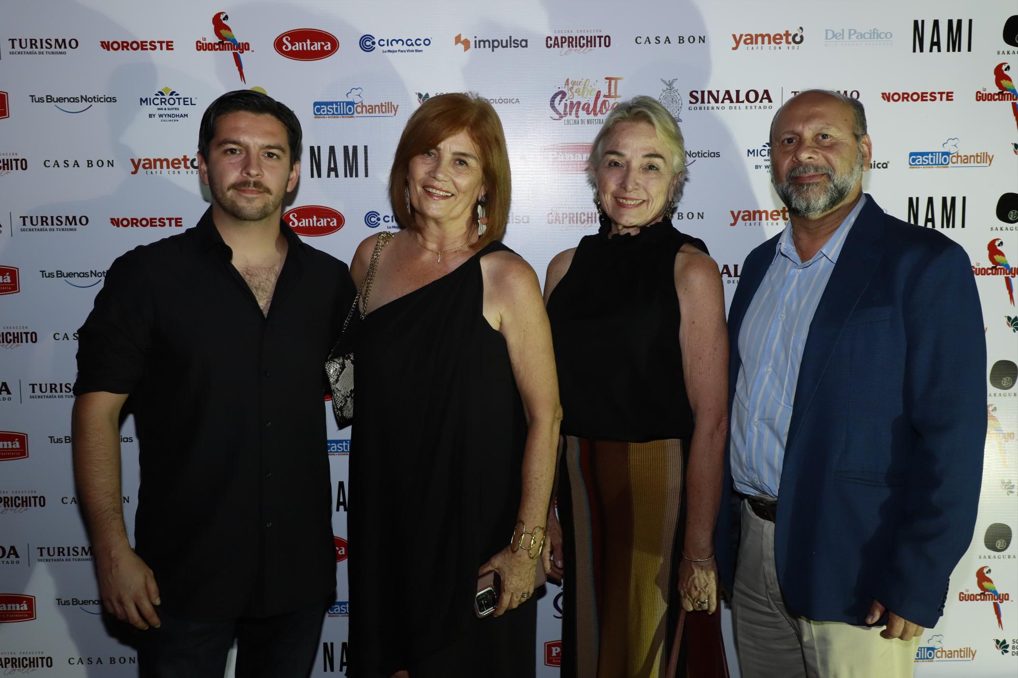 $!Carlos Zorrilla Bastidas, Carlota de Zorrilla, Rosa María Hinojosa y Miguel Rosales, desde Mazatlán.