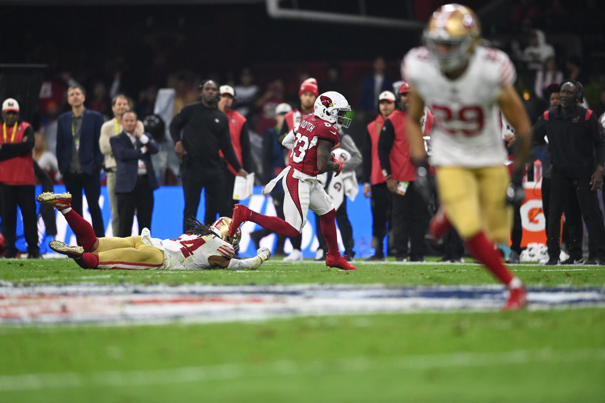 $!Los 49ers de San Francisco se adueñan del estadio Azteca, con paliza sobre los Cardinals de Arizona