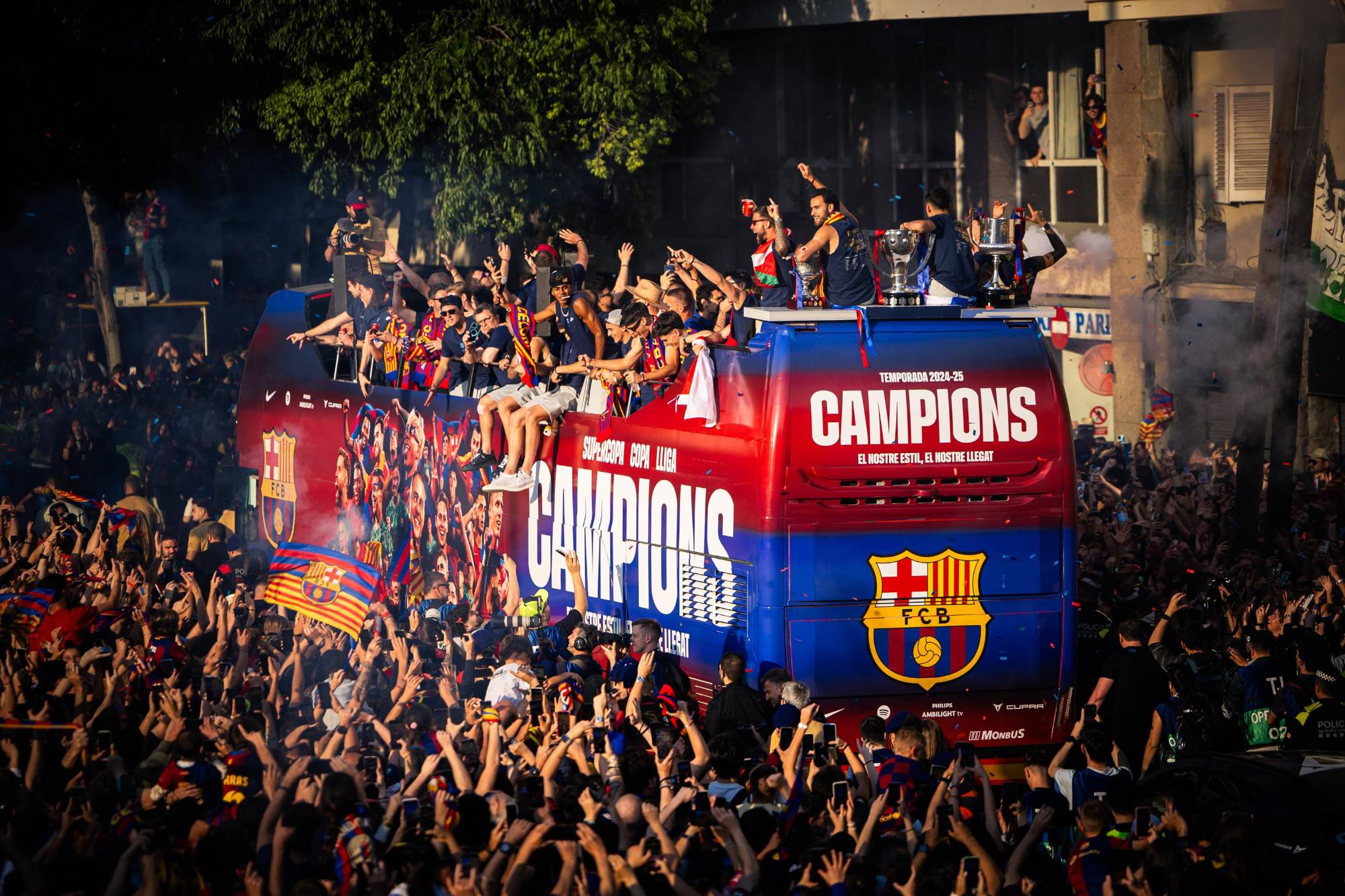 $!Barcelona celebra su título de LaLiga ante una multitud