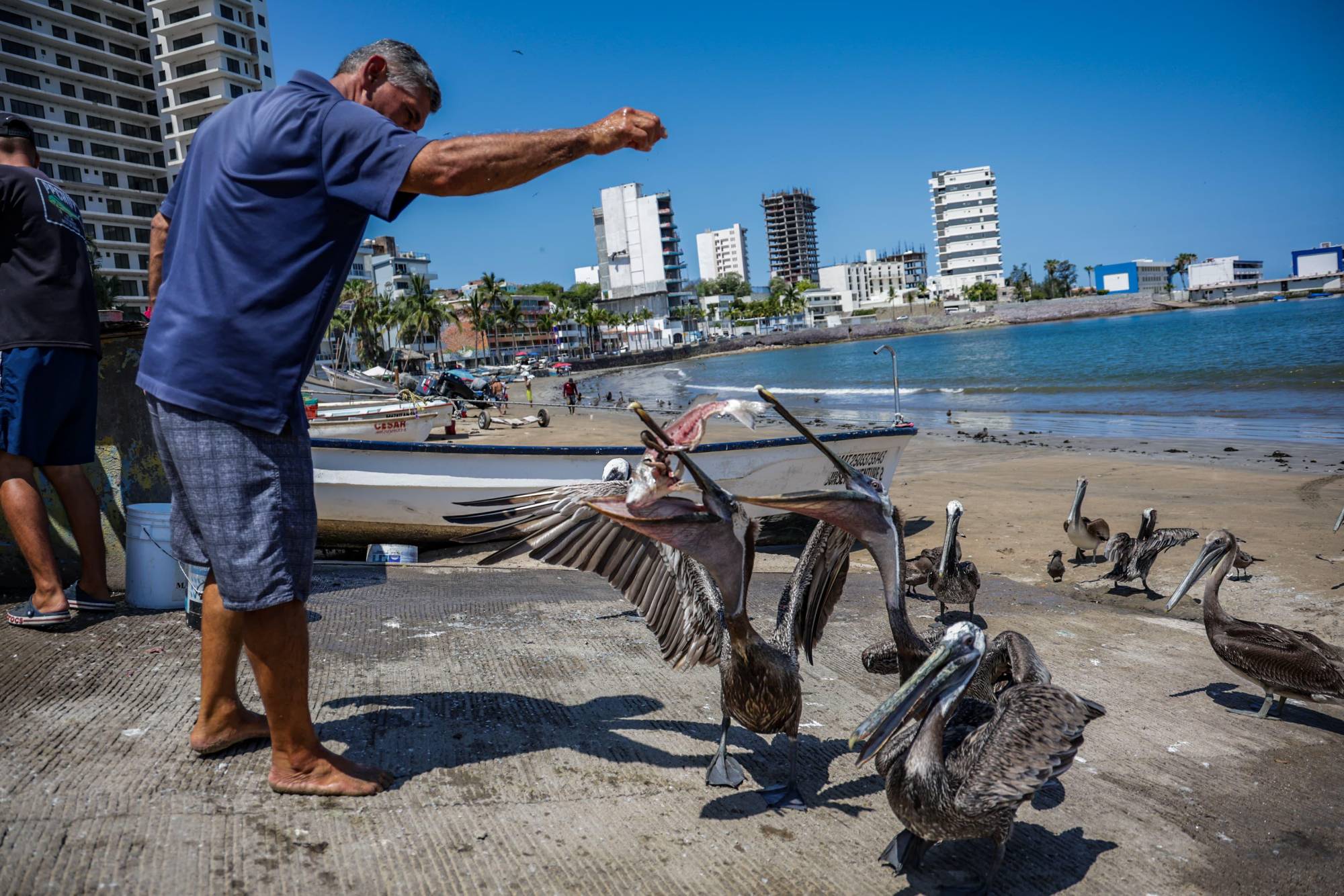$!Ventas de pescado y marisco en Playa Norte, Mazatlán, en picada por baja afluencia turística