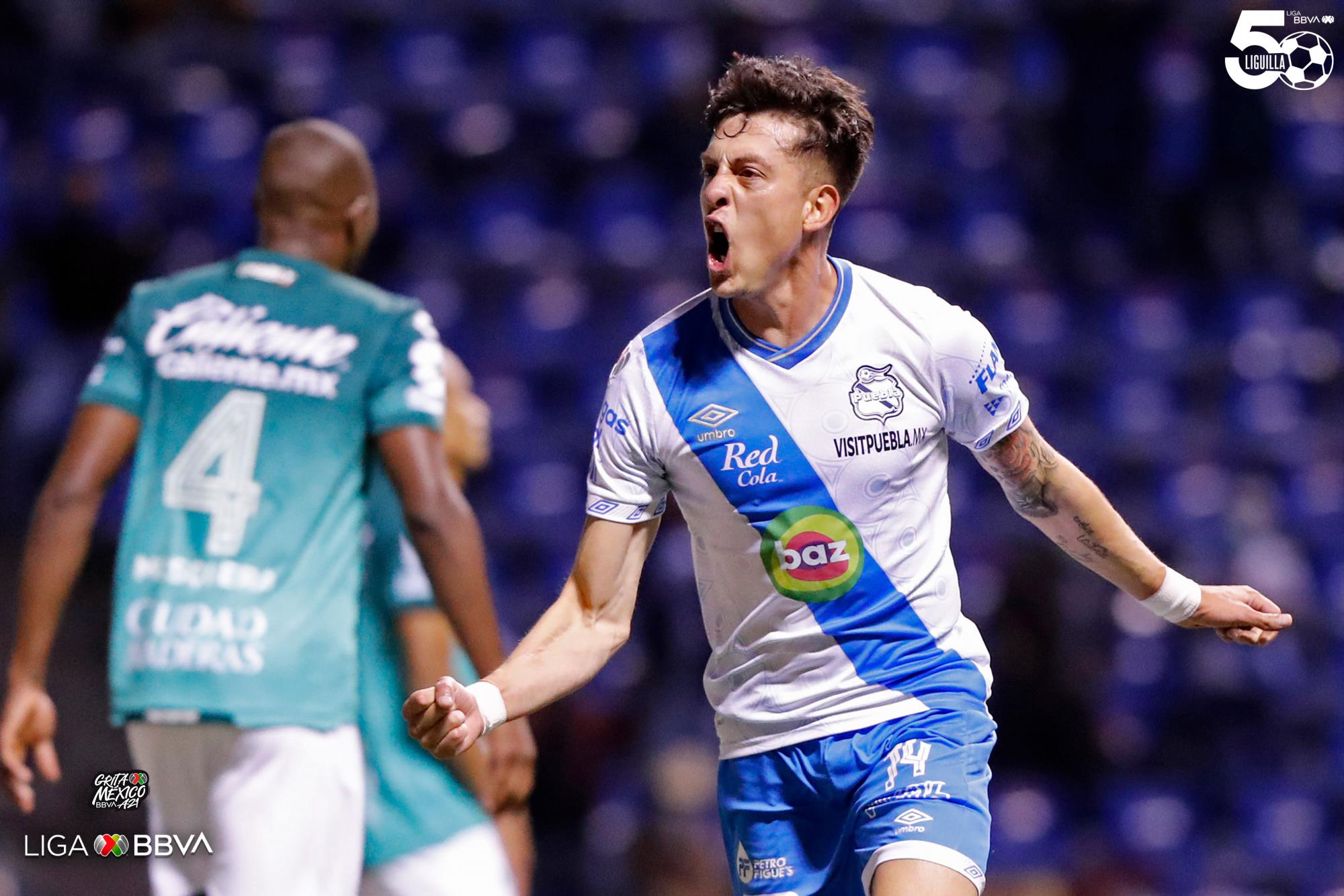 $!Puebla sorprende y derrota 2-1 al León en la ida de los cuartos de final