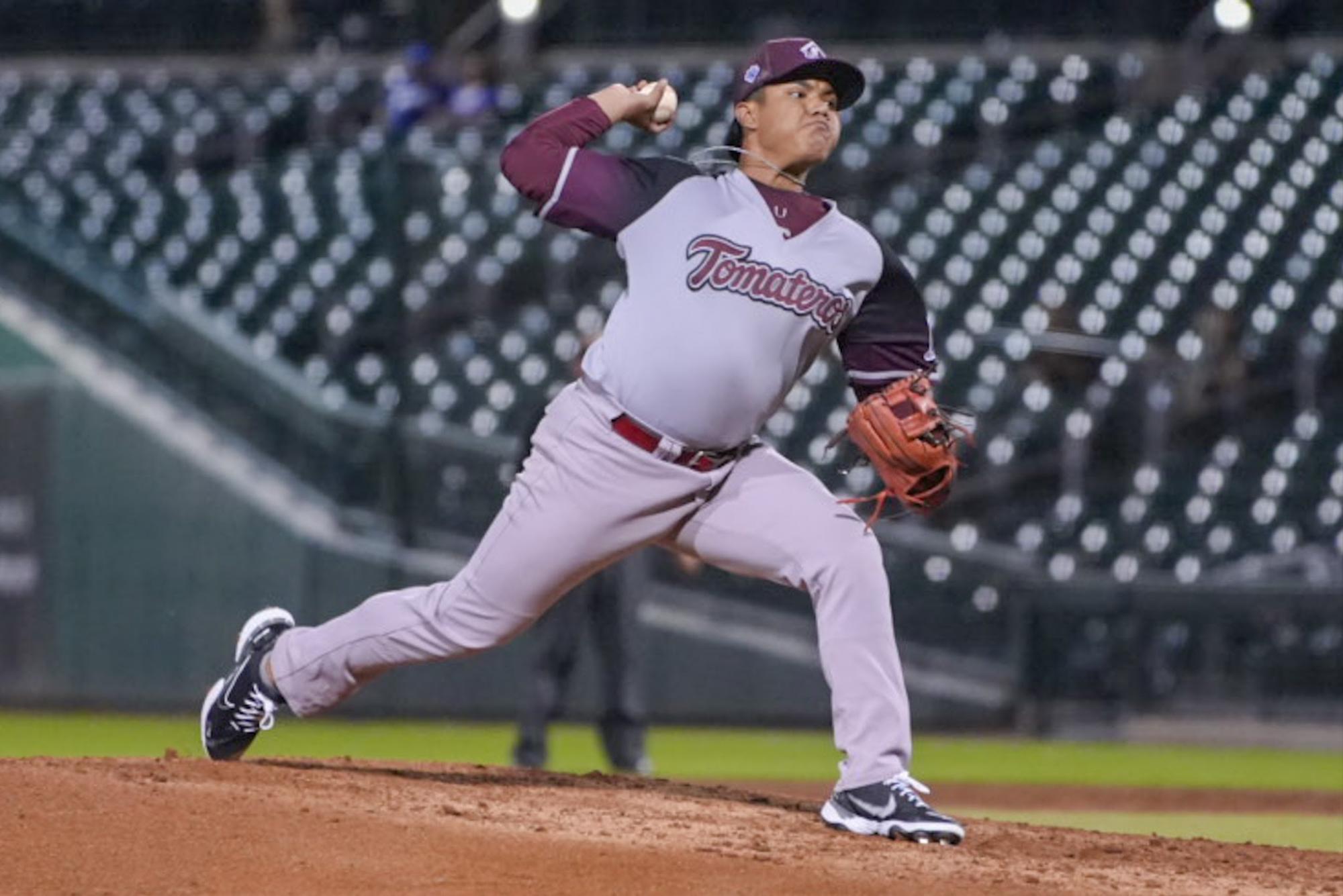$!Los peloteros guindas Ichiro Cano, Christian Lucero y Jorge Álvarez representarán a México