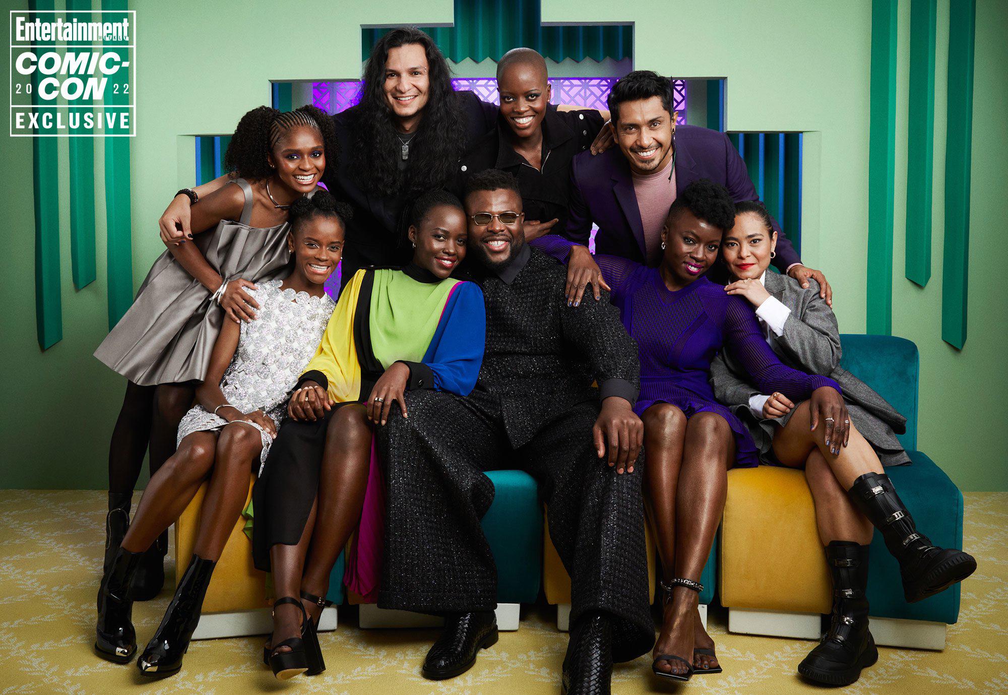 $!Mabel junto al elenco del filme Black Panther: Wakanda Forever.