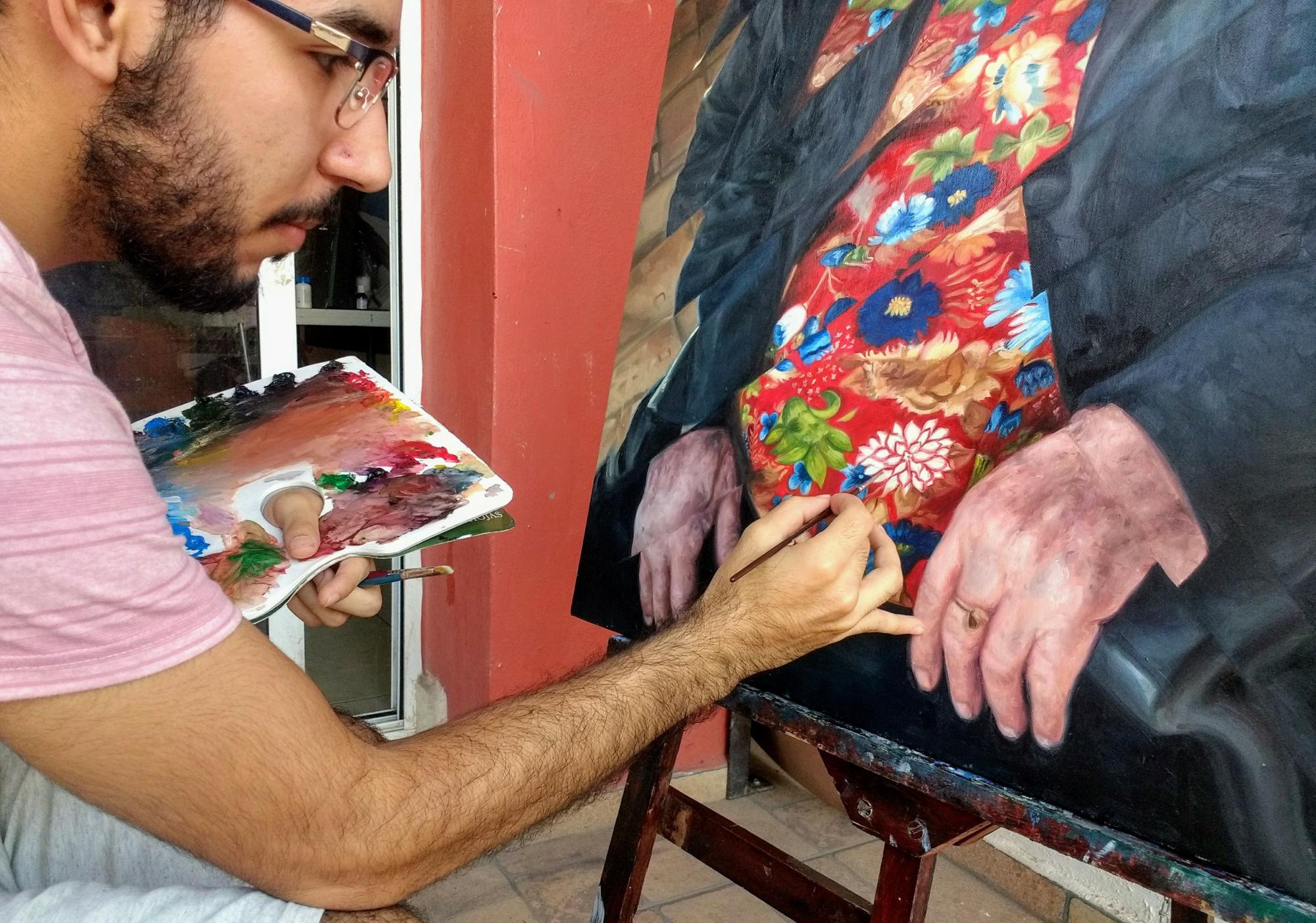 $!Abre Cobaes la exposición Transiciones, del joven artista plástico Óskar Marhino Rocha