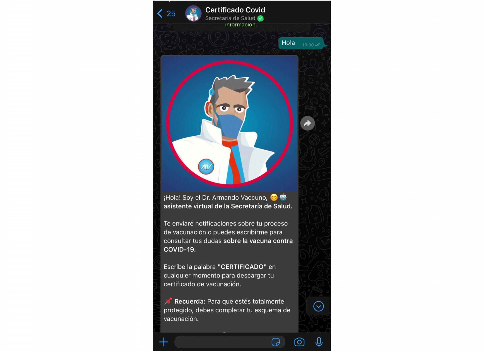 $!¿Quieres recibir tu certificado de vacunación por medio de QR? Manda un Whats App