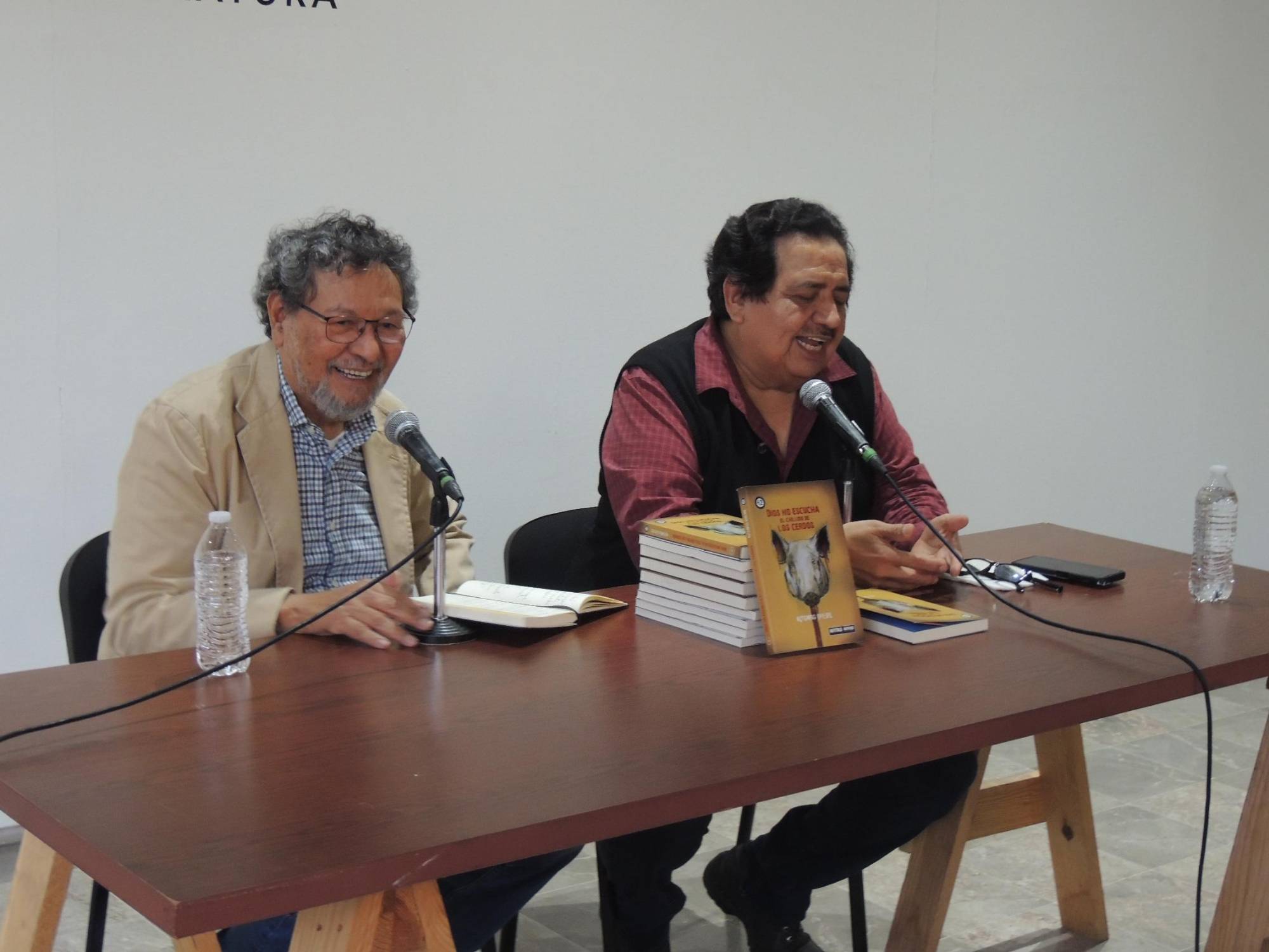 $!La presentación del libro contó con los comentarios del escritor Élmer Mendoza.