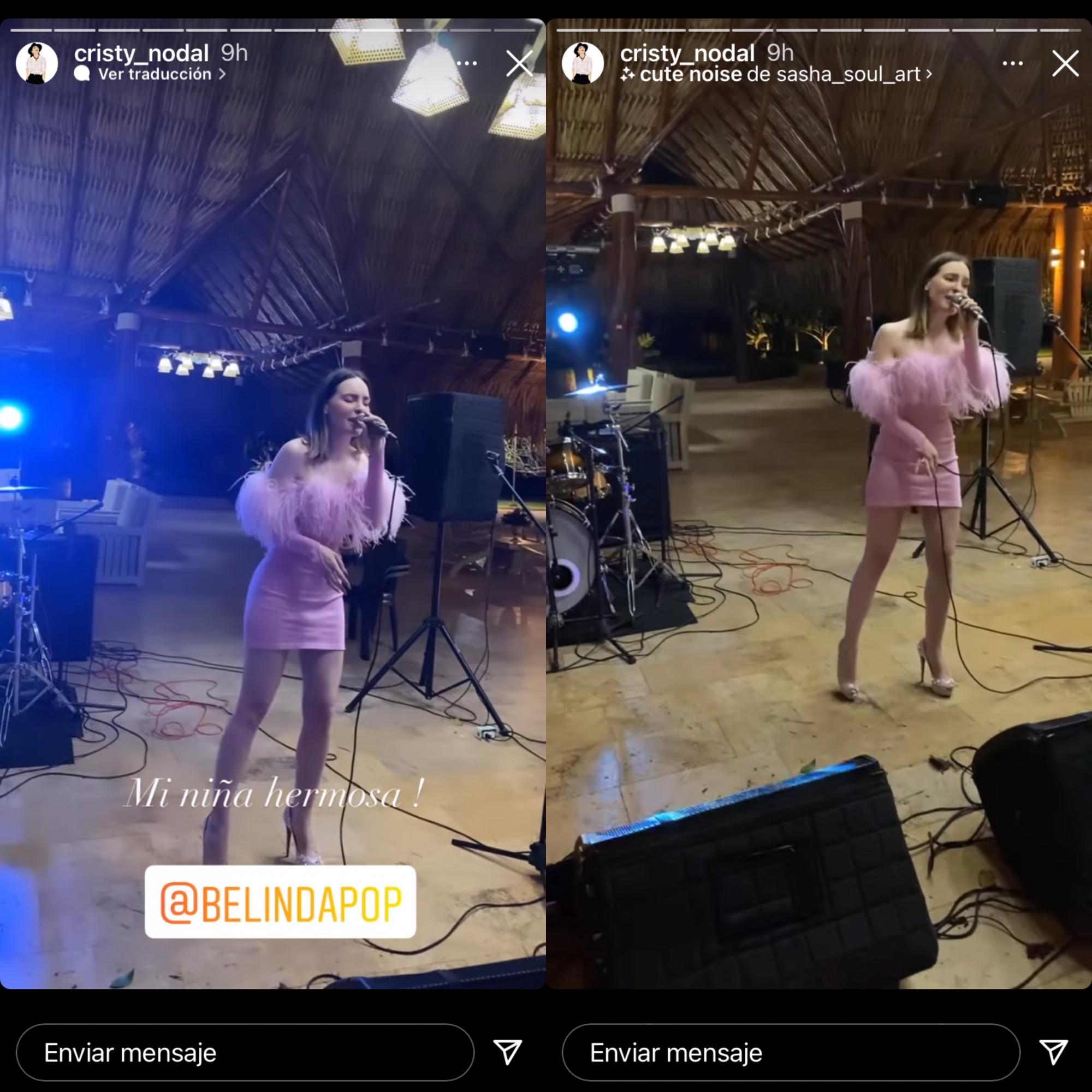 $!Belinda y Christian Nodal celebran el 2022 en lujosa fiesta