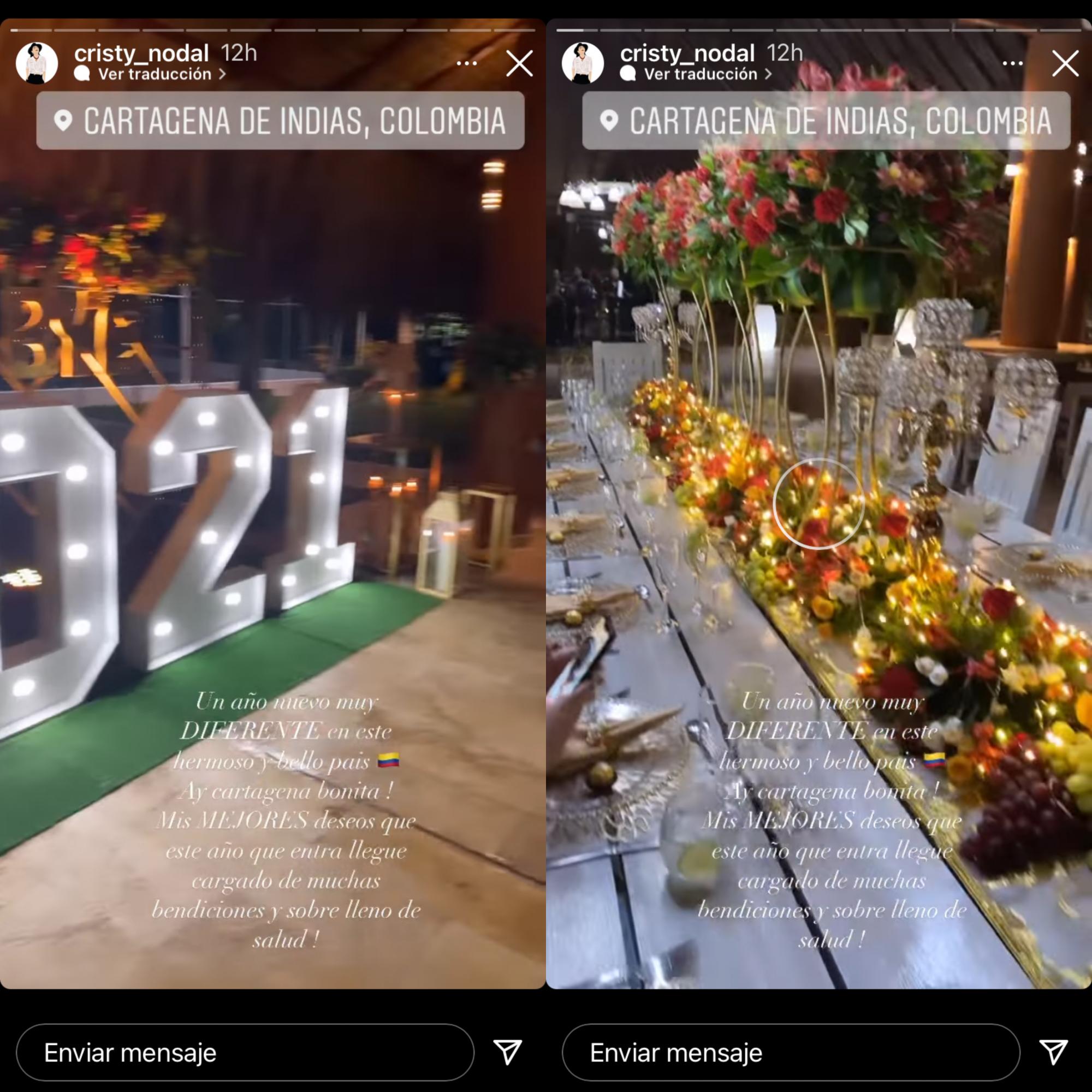 $!Belinda y Christian Nodal celebran el 2022 en lujosa fiesta