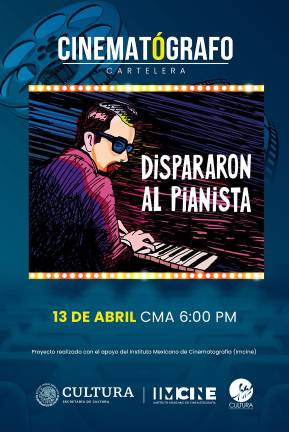 La proyección será a las 18:00 horas en el Cinematógrafo Marco Lugo.