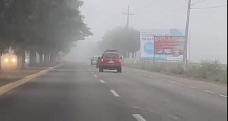 Banco de niebla cubre la carretera Culiacán-Navolato