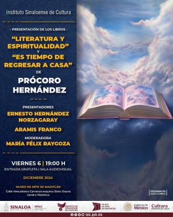 La presentación se llevará a cabo el viernes 6 de diciembre, en el Museo de Arte de Mazatlán