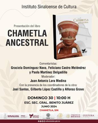 La presentación se llevará a cabo en la secundaria Benito Juárez, de Chametla.