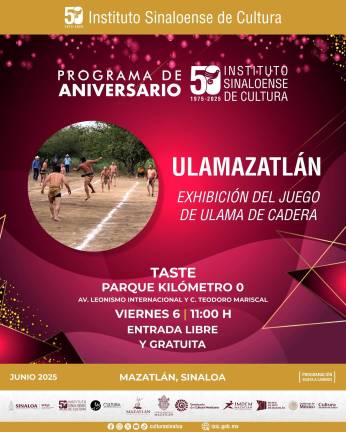 La exhibición de ‘Ulamazatlán’ se llevará a cabo el viernes 6 de junio, en Taste Parque Kilómetro 0.