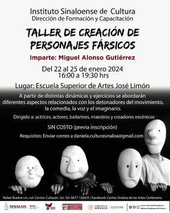 El taller se llevará a cabo del 22 al 25 de enero, de 16:00 a 19:30 horas.