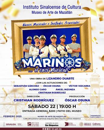 La obra se presentará el 22 de febrero en el patio del Museo de Arte de Mazatlán.