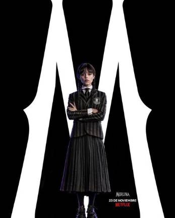 Jenna Ortega da vida a ‘Merlina’, la nueva serie de Tim Burton.