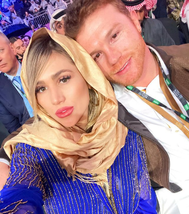 Fernanda Gómez y Saúl “Canelo” Álvarez.