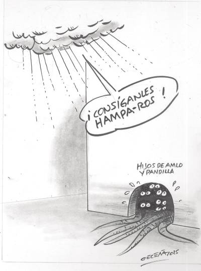 Poniendo sus colas a remojar