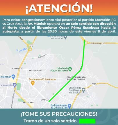 La autoridad municipal llama a los automovilistas a tomar sus precauciones.