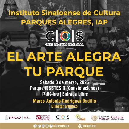 El concierto coral se llevará a cabo este sábado 8 de marzo.