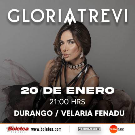 Regresa Gloria Trevi a Durango el próximo 24 de enero del 2024, en la Velaria de la Fenadu.