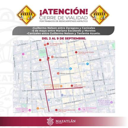 Del 2 al 21 de septiembre será el programa de reencarpetado de calles y avenidas de Mazatlán.