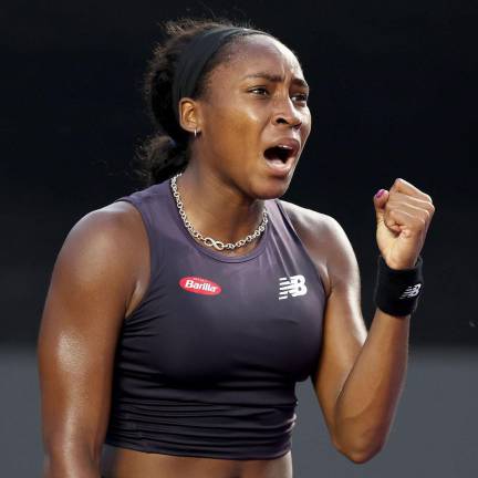 Coco Gauff se impone en tres sets.