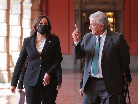 Kamala Harris y Andrés Manuel López Obrador.