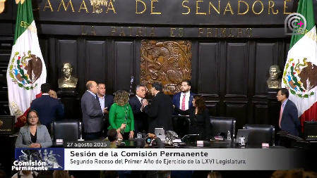 Discusión en tribuna de Alejandro Moreno Cárdenas, “Alito”, y Gerardo Fernández Noroña.