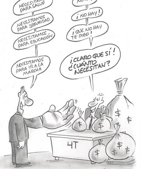 Nuestros impuestos trabajando y marchando