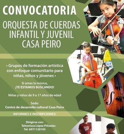 Formarán una Orquesta de Cuerdas de Casa Peiro