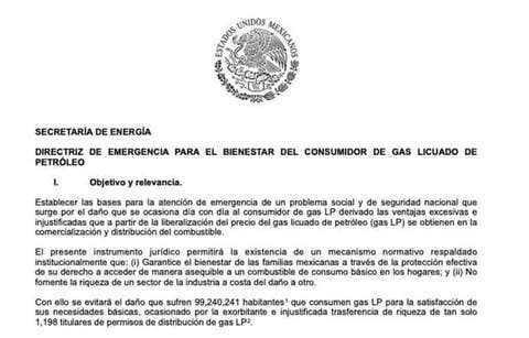 $!Sener pide fijar un precio máximo del gas LP en un plazo no mayor a tres días