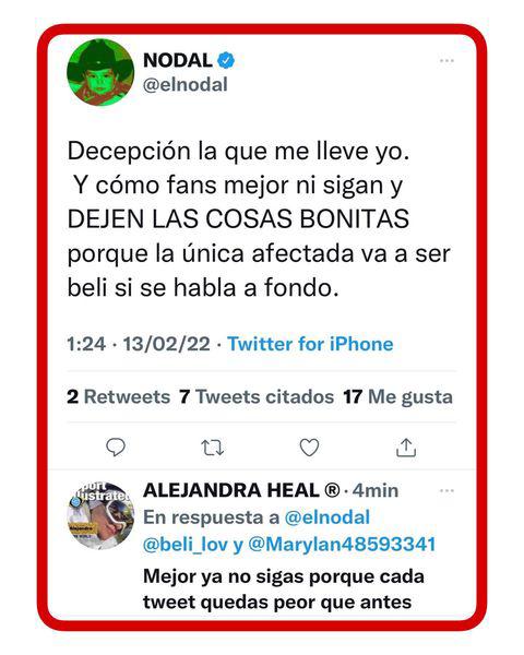 $!Confirma Christian Nodal ruptura con Belinda