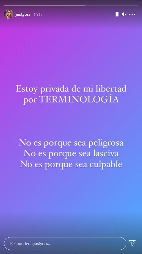 $!Afirma YosStop que está privada de la libertad por ‘terminología’