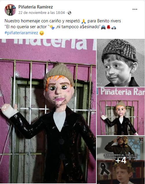 $!Crean piñata de ‘Benito Rivers’ como tributo al actor Octavio Ocaña
