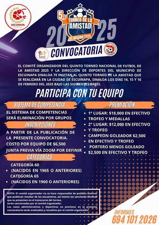 $!Escuinapa será sede del Torneo de Futbol de la Amistad 2025, evento de talla nacional