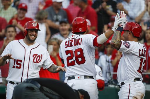 Nacionales explotan en la quinta y apalean a Rojos